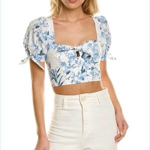Yumi Kim Floral Puff Sleeve Top